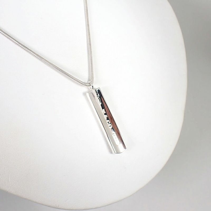 Tiffany & Co 925 1837 Bar Pendant Necklace J99-5