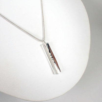 Tiffany & Co 925 1837 Bar Pendant Necklace J99-5