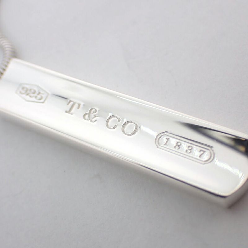 Tiffany & Co 925 1837 Bar Pendant Necklace J99-5