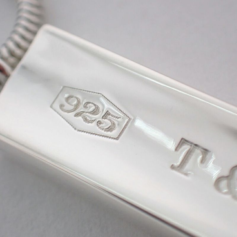 Tiffany & Co 925 1837 Bar Pendant Necklace J99-5