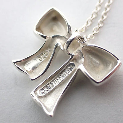 Tiffany & Co 925 Ribbon Pendant Necklace J100-8
