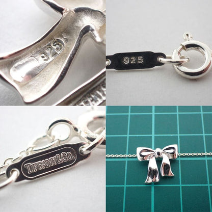 Tiffany & Co 925 Ribbon Pendant Necklace J100-8