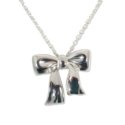 Tiffany & Co 925 Ribbon Pendant Necklace J100-8