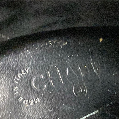 Chanel Boots 37 Ladies - Black Quilted Outsole Reupholstered Leather Lambskin