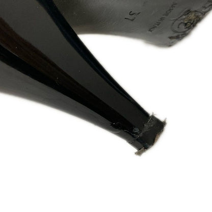 Chanel Boots 37 Ladies - Black Quilted Outsole Reupholstered Leather Lambskin