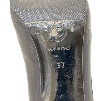 Chanel Boots 37 Ladies - Black Quilted Outsole Reupholstered Leather Lambskin