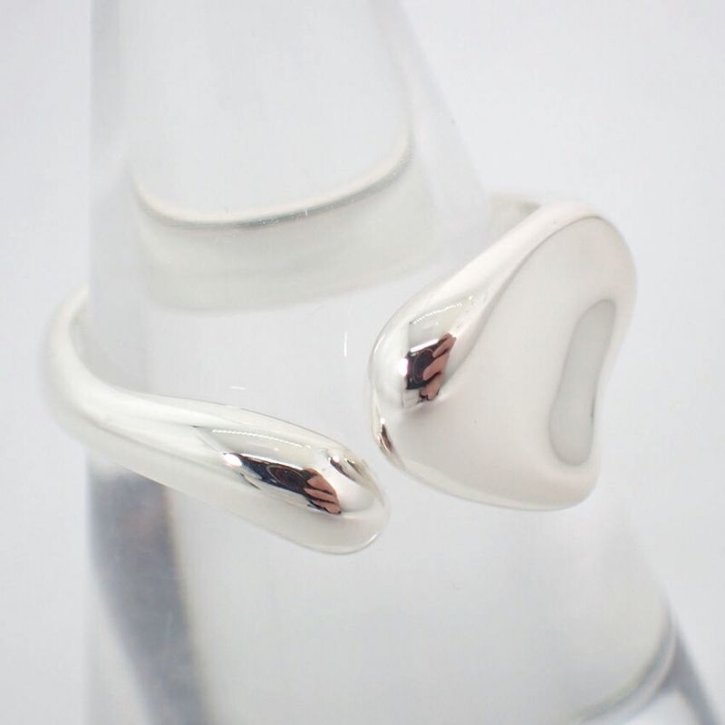 Tiffany & Co Ag925 Full Heart Ring #14 J99-8