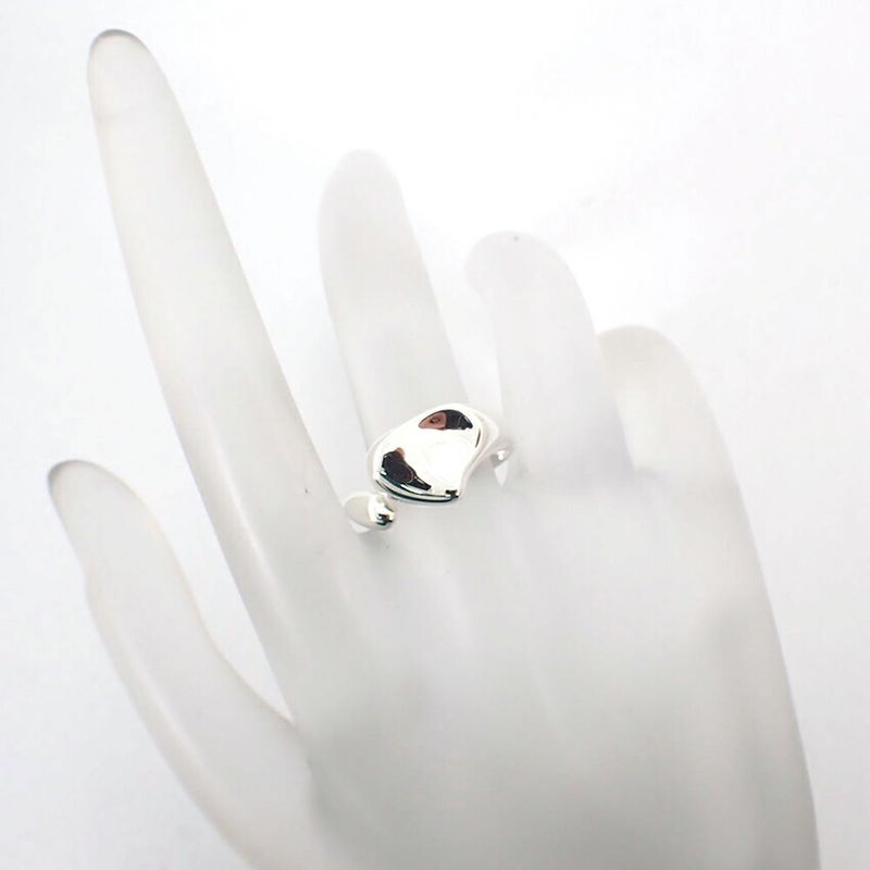 Tiffany & Co Ag925 Full Heart Ring #14 J99-8