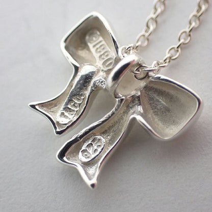 Tiffany & Co 925 Ribbon Pendant Necklace J101-5
