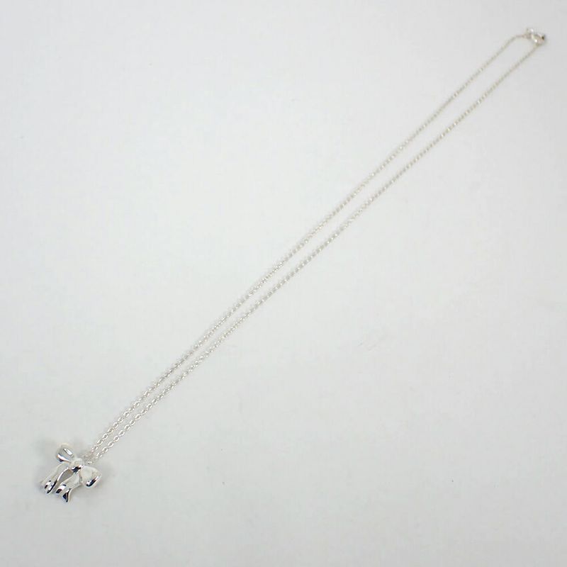 Tiffany & Co 925 Ribbon Pendant Necklace J101-5