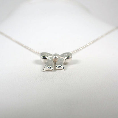 Tiffany & Co 925 Ribbon Pendant Necklace J101-5
