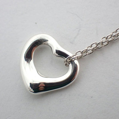 Tiffany & Co 925 Open Heart Pendant Necklace J101-6