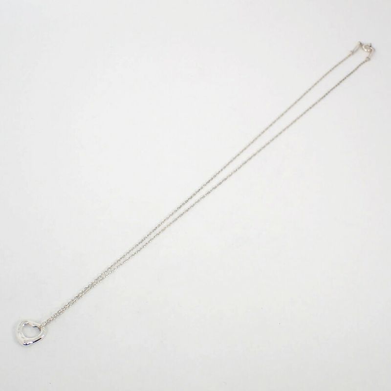 Tiffany & Co 925 Open Heart Pendant Necklace J101-6