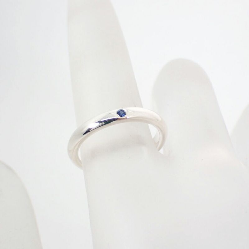 Tiffany & Co 925 Sapphire Stacking Band R 9 J101-7