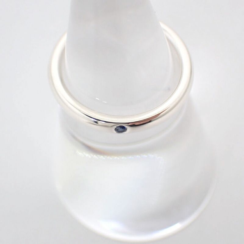 Tiffany & Co 925 Sapphire Stacking Band R 9 J101-7