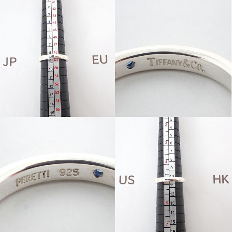 Tiffany & Co 925 Sapphire Stacking Band R 9 J101-7