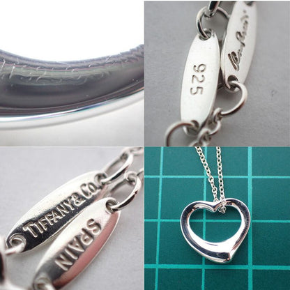 Tiffany & Co 925 Open Heart Pendant Necklace J101-8