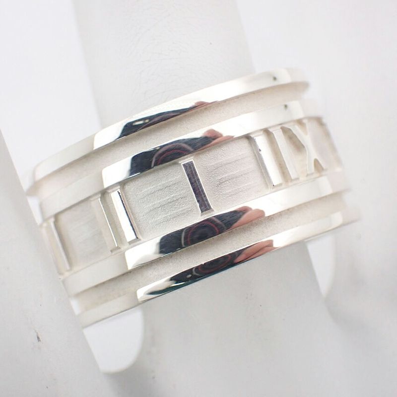 Tiffany & Co 925 Atlas Wide Ring #17 J101-1