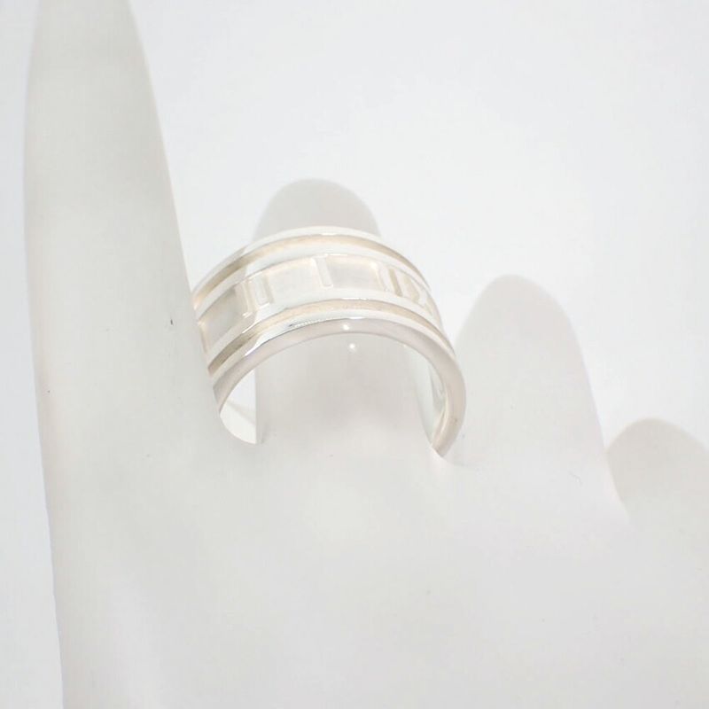 Tiffany & Co 925 Atlas Wide Ring #17 J101-1