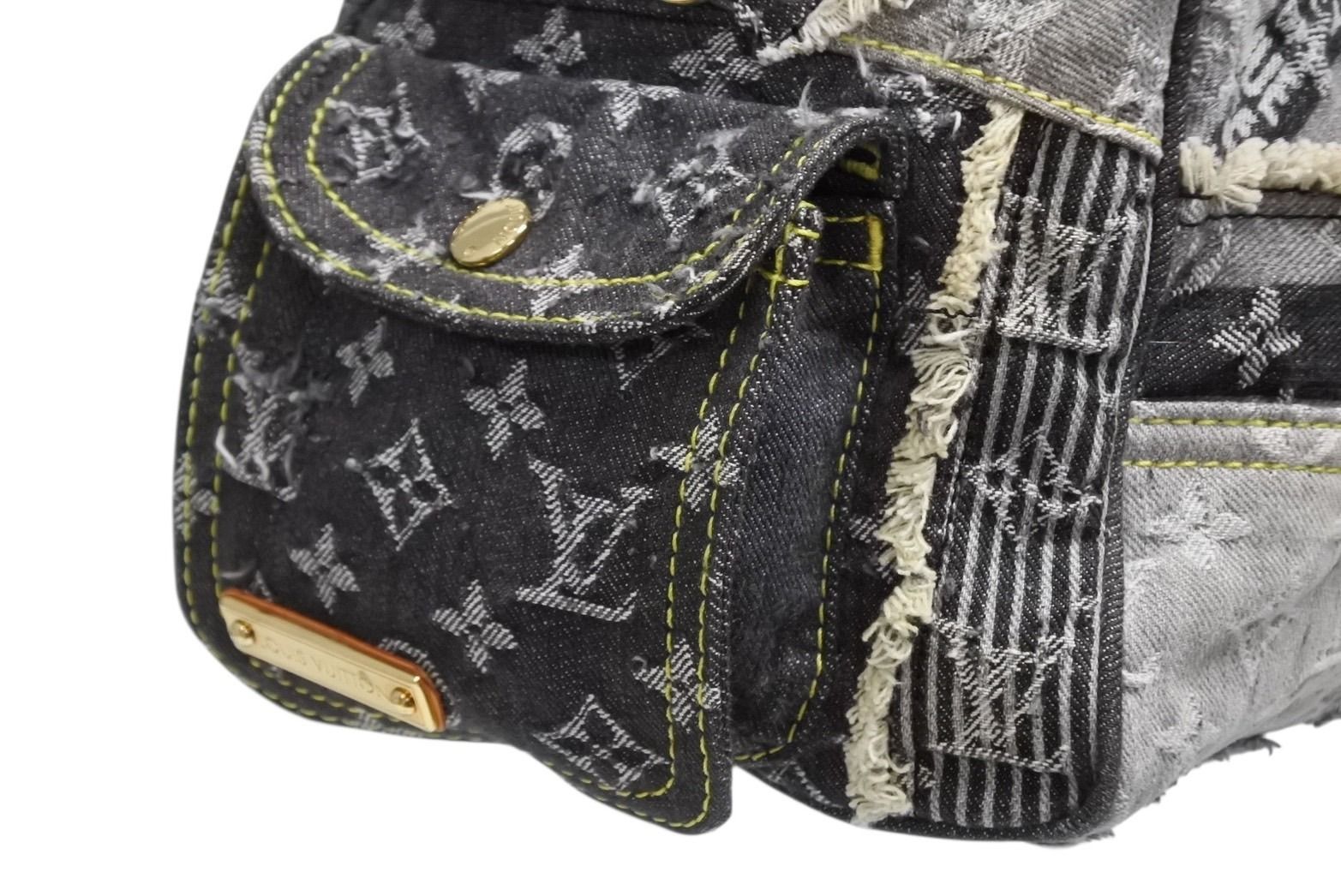 Louis Vuitton Speedy 30 Boston Bag Patchwork Monogram Denim Black — view 5