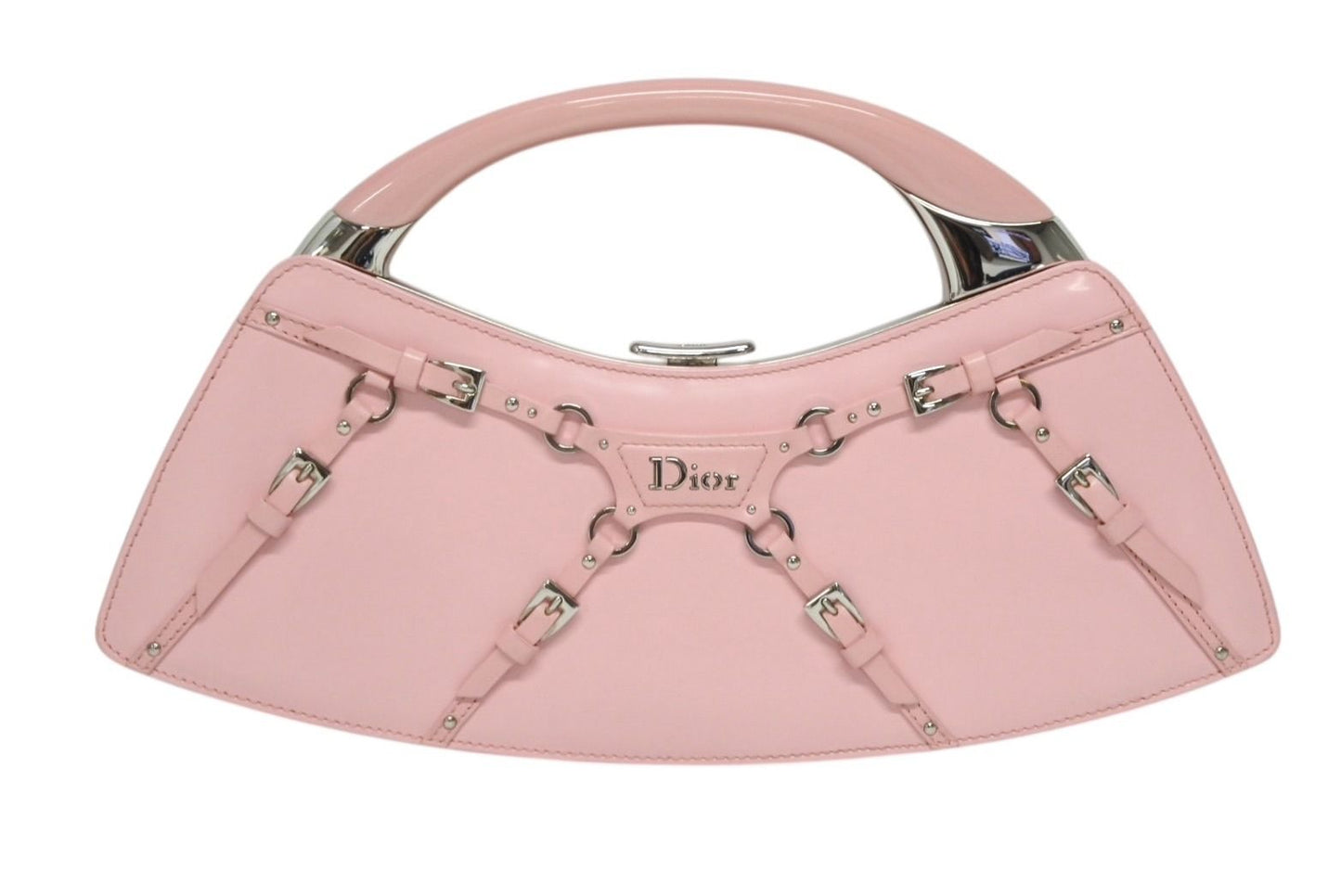 Dior Punk Handbag 13 MA Calfskin Pink Galliano Era Silver