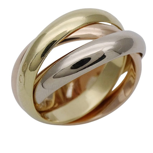 Cartier Ring Women's Men's Brand Ring 750pg 750wg 750yg Trinity Lm Pink Gold