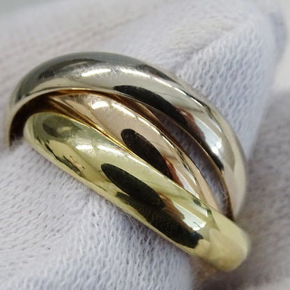Cartier Ring Women's Men's Brand Ring 750pg 750wg 750yg Trinity Lm Pink Gold