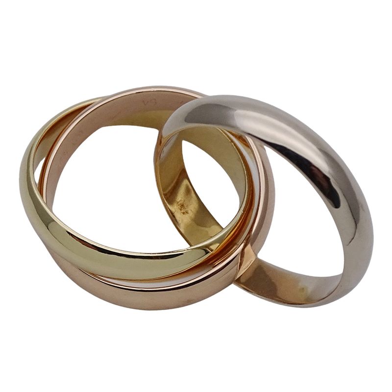 Cartier Ring Women's Men's Brand Ring 750pg 750wg 750yg Trinity Lm Pink Gold