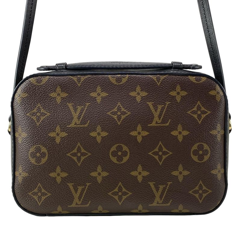 Louis Vuitton Shoulder Bag Monogram Saintonge M43555 Noir Black Leather