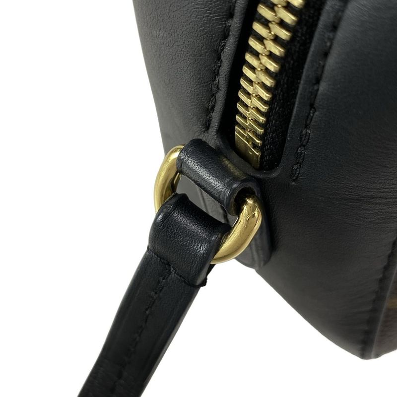 Louis Vuitton Shoulder Bag Monogram Saintonge M43555 Noir Black Leather