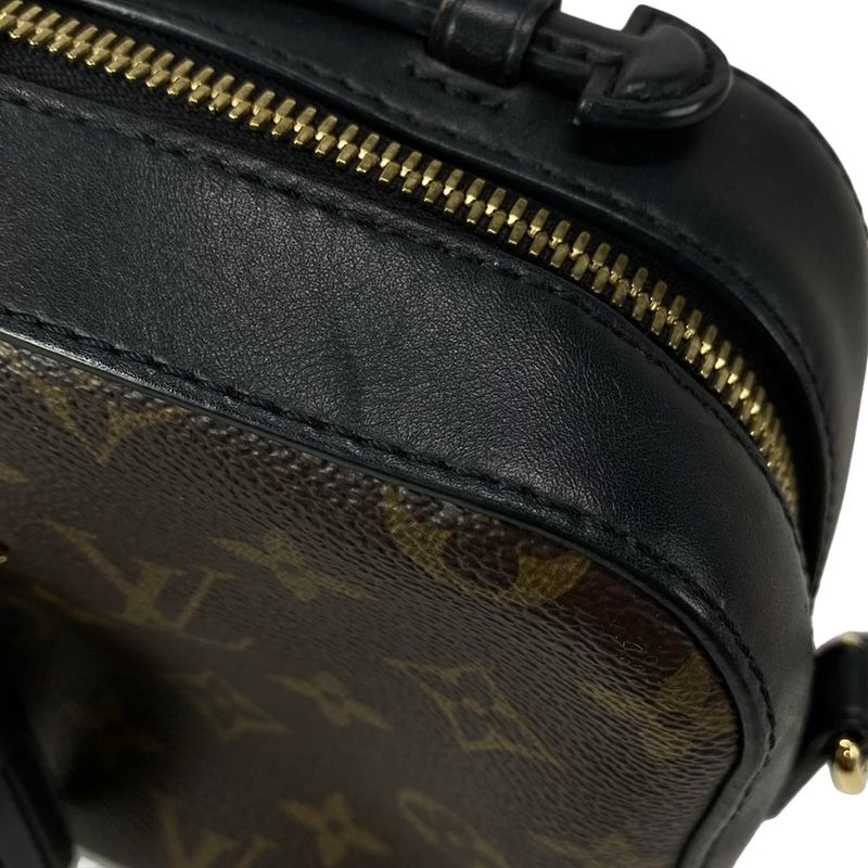Louis Vuitton Shoulder Bag Monogram Saintonge M43555 Noir Black Leather