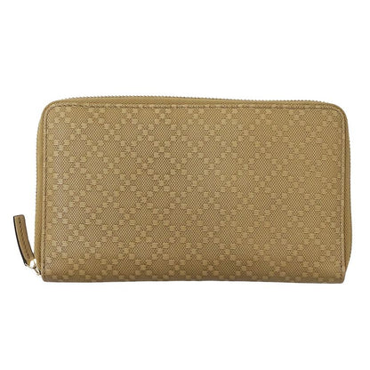 Gucci Wallets Ladies Branded Long Wallet Diamante Leather Beige 321117 Round