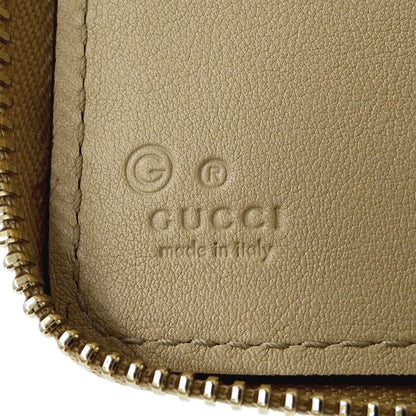 Gucci Wallets Ladies Branded Long Wallet Diamante Leather Beige 321117 Round