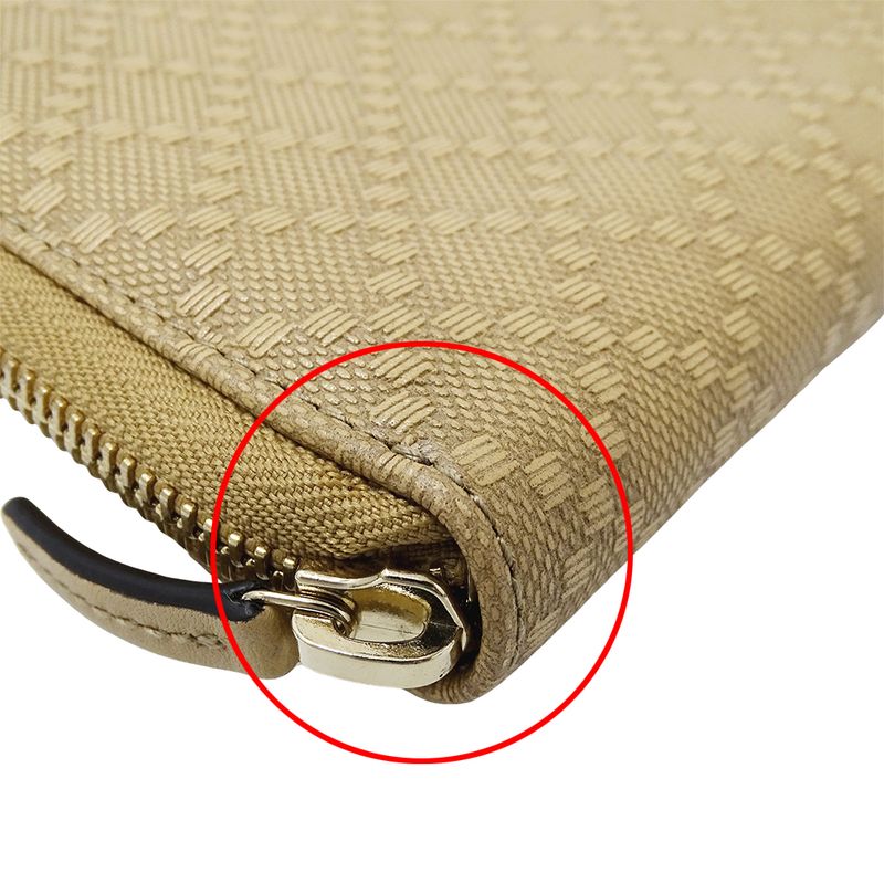 Gucci Wallets Ladies Branded Long Wallet Diamante Leather Beige 321117 Round