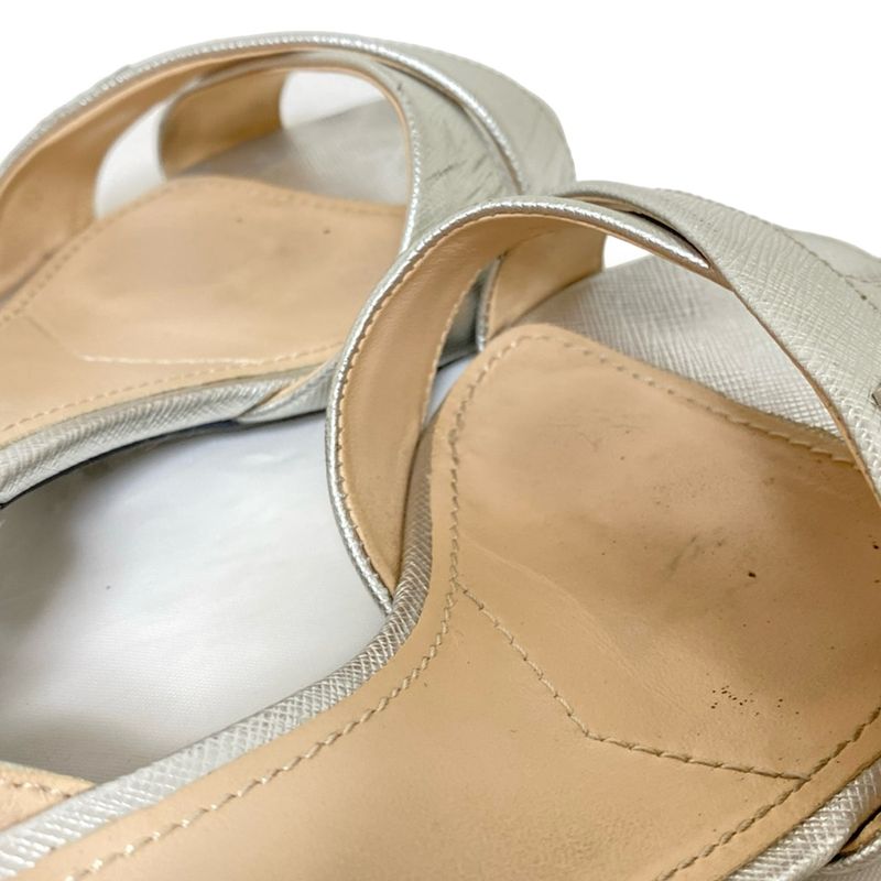 Prada Sandals 36.5 Women - Silver Leather