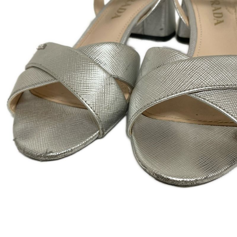 Prada Sandals 36.5 Women - Silver Leather