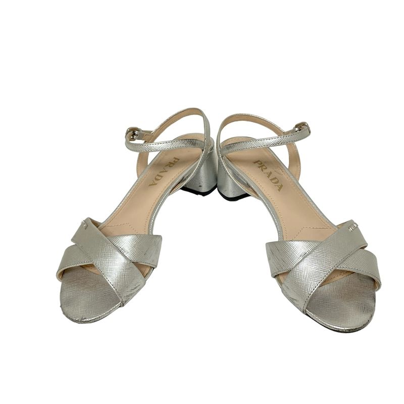 Prada Sandals 36.5 Women - Silver Leather