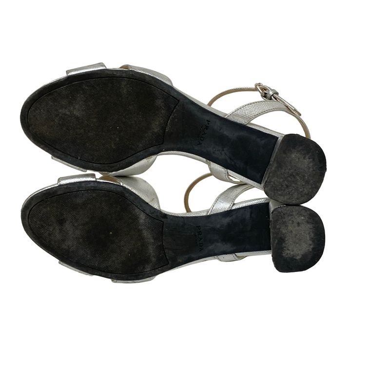 Prada Sandals 36.5 Women - Silver Leather