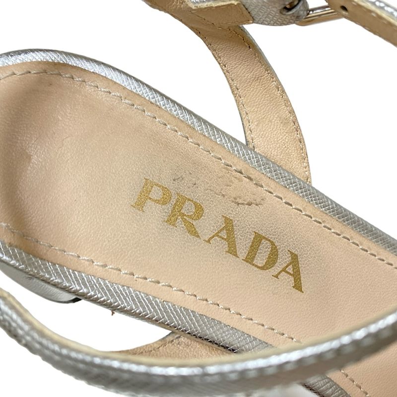 Prada Sandals 36.5 Women - Silver Leather