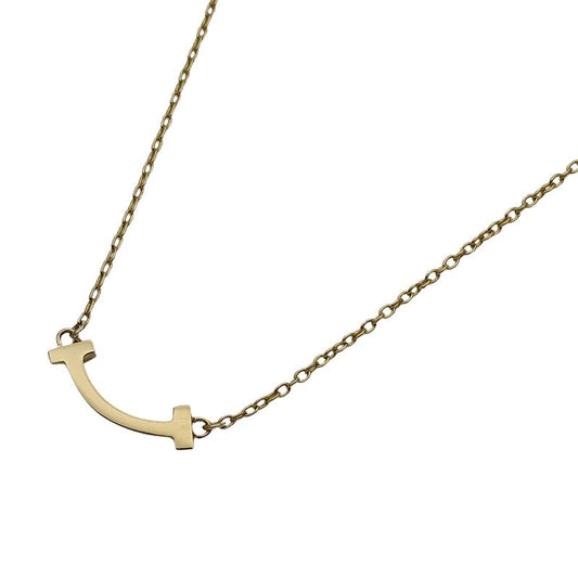 Tiffany & Co Tiffany & Co Necklace Ladies Brand 750yg T-Smile Mini Yellow Gold