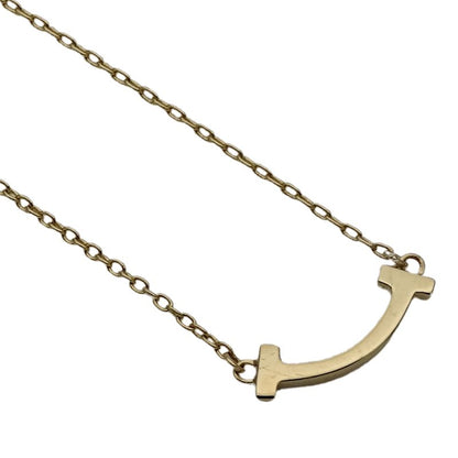 Tiffany & Co Tiffany & Co Necklace Ladies Brand 750yg T-Smile Mini Yellow Gold