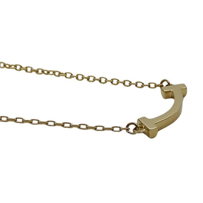 Tiffany & Co Tiffany & Co Necklace Ladies Brand 750yg T-Smile Mini Yellow Gold