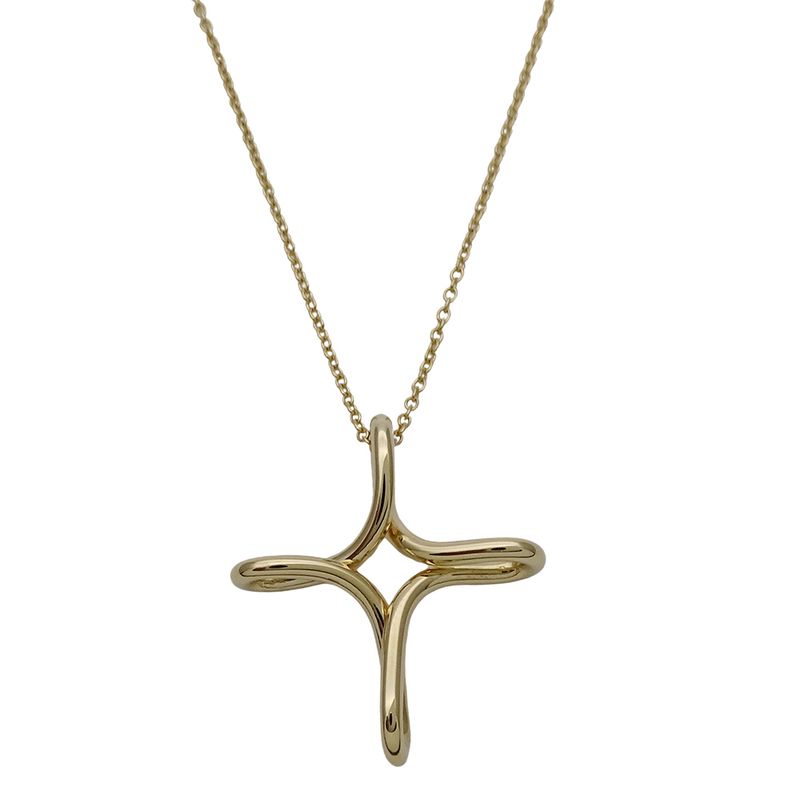 Tiffany & Co Tiffany & Co Necklace Women's Branded Cross 750yg Elsa Peretti