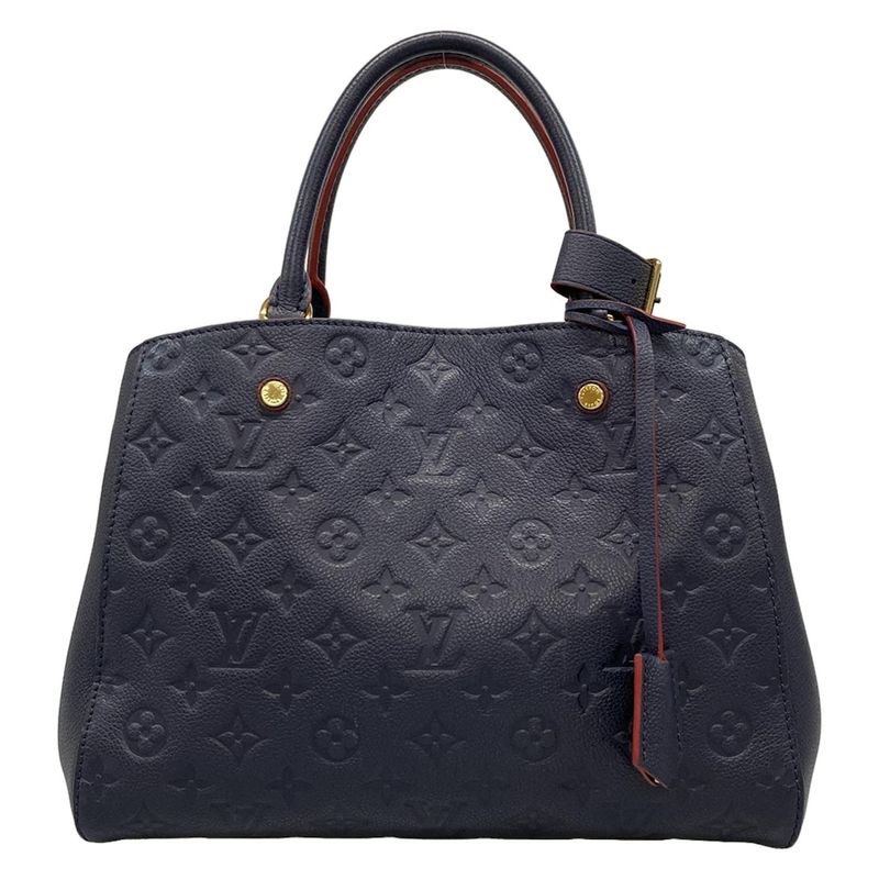 Louis Vuitton Handbag Monogram/empreinte Montaigne MM M42746 Marine Rouge