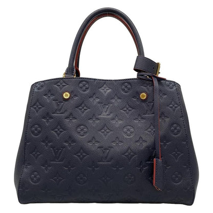 Louis Vuitton Handbag Monogram/empreinte Montaigne MM M42746 Marine Rouge