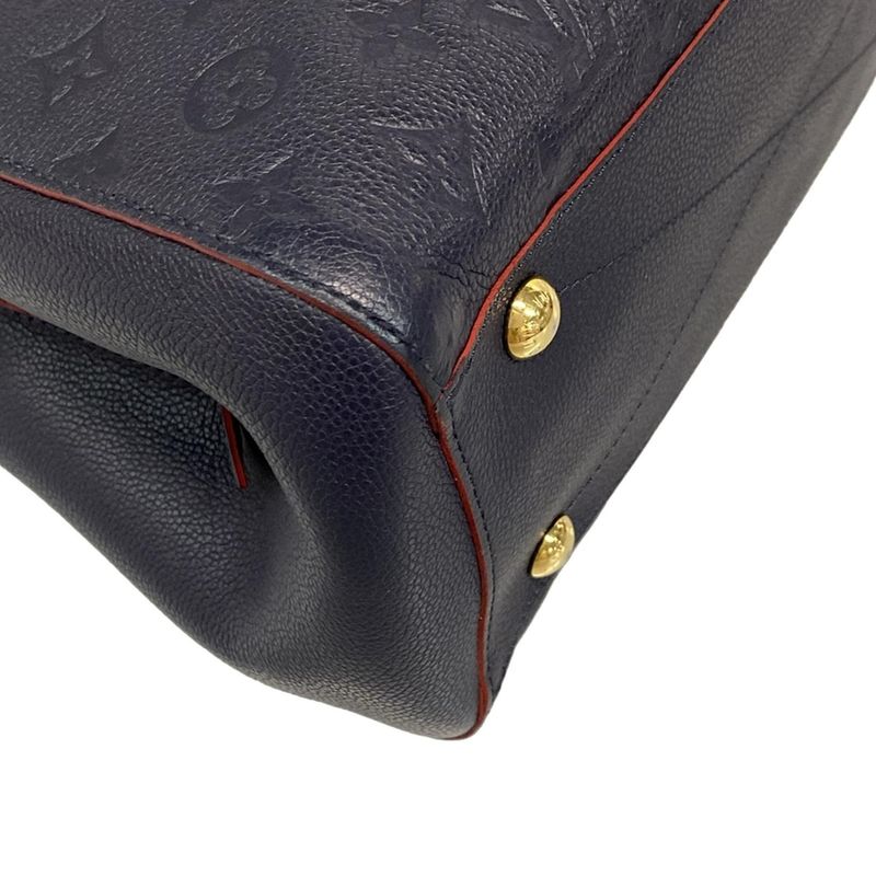 Louis Vuitton Handbag Monogram/empreinte Montaigne MM M42746 Marine Rouge