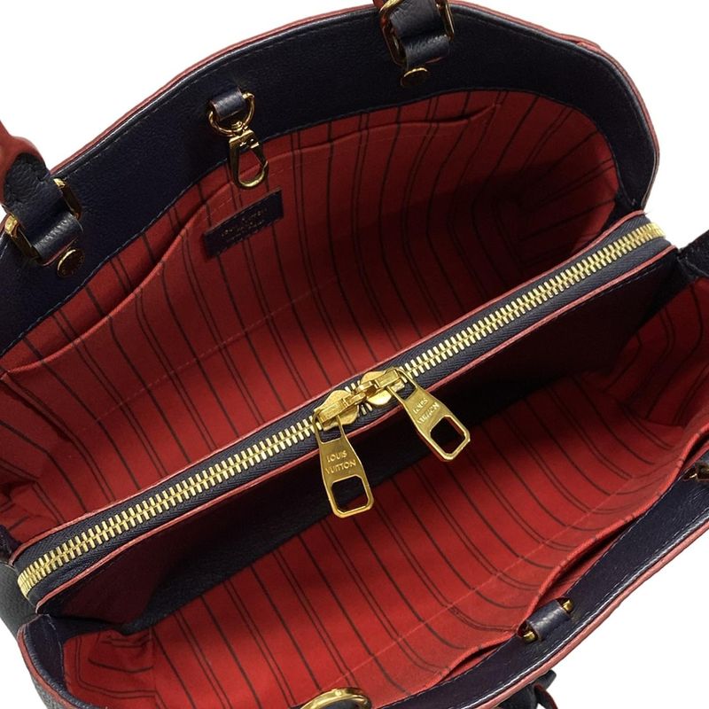 Louis Vuitton Handbag Monogram/empreinte Montaigne MM M42746 Marine Rouge