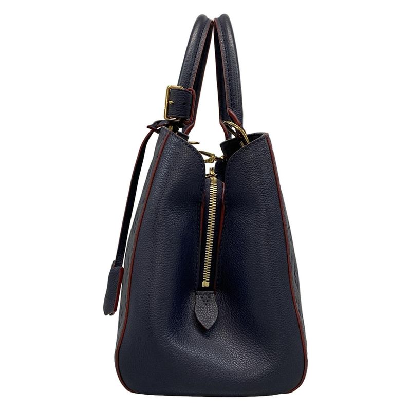 Louis Vuitton Handbag Monogram/empreinte Montaigne MM M42746 Marine Rouge