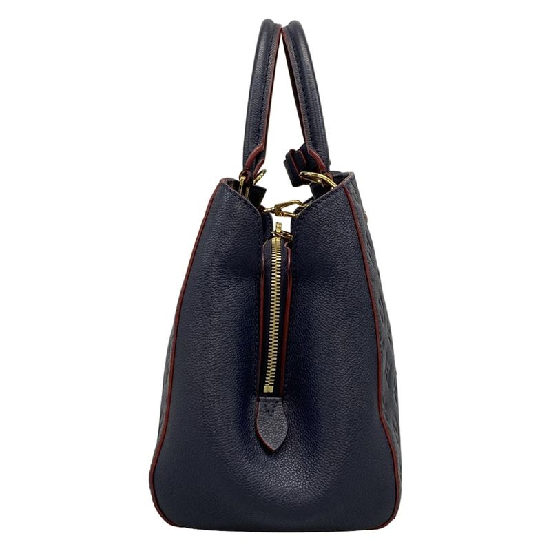 Louis Vuitton Handbag Monogram/empreinte Montaigne MM M42746 Marine Rouge