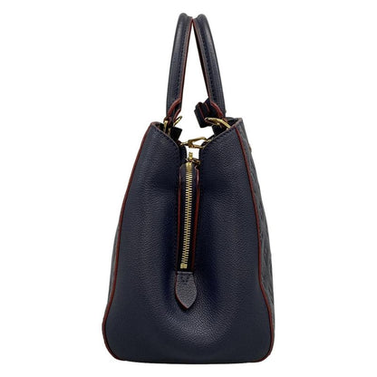 Louis Vuitton Handbag Monogram/empreinte Montaigne MM M42746 Marine Rouge